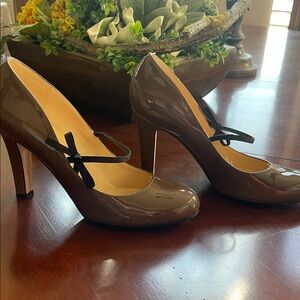 Kate Spade Brown Patent Leather Mary Jane Heels 8.5